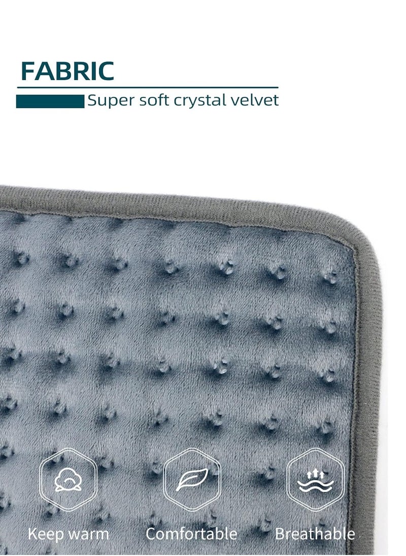 LIMOS Heating Pad, Electric Heat Pad for Back Pain and Cramps Relief Electric Fast Heat Pad with 10 Heat Settings Auto Shut Off Machine Washable 12" x 24"  - Image 4