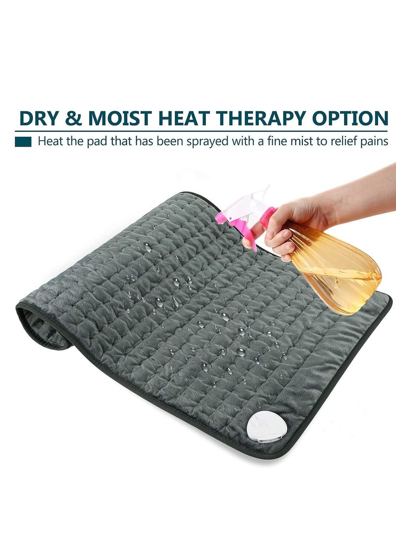 Heating Pad, Electric Heat Pad for Back Pain and Cramps Relief Electric Fast Heat Pad with 10 Heat Settings Auto Shut Off Machine Washable 12" x 24"