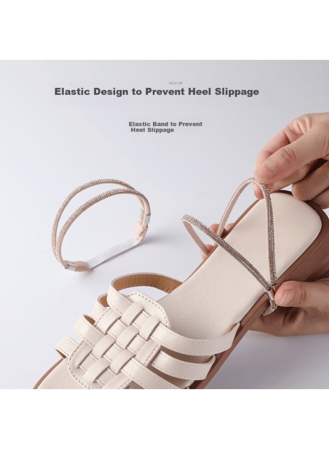 Footoppo Shoe Lace Retractable Buckle For Women's High Heels, Leather Shoes, Anti-slip Device, Shoe Anti-wedging Buckle, Lace Fixing Strap - Image 3