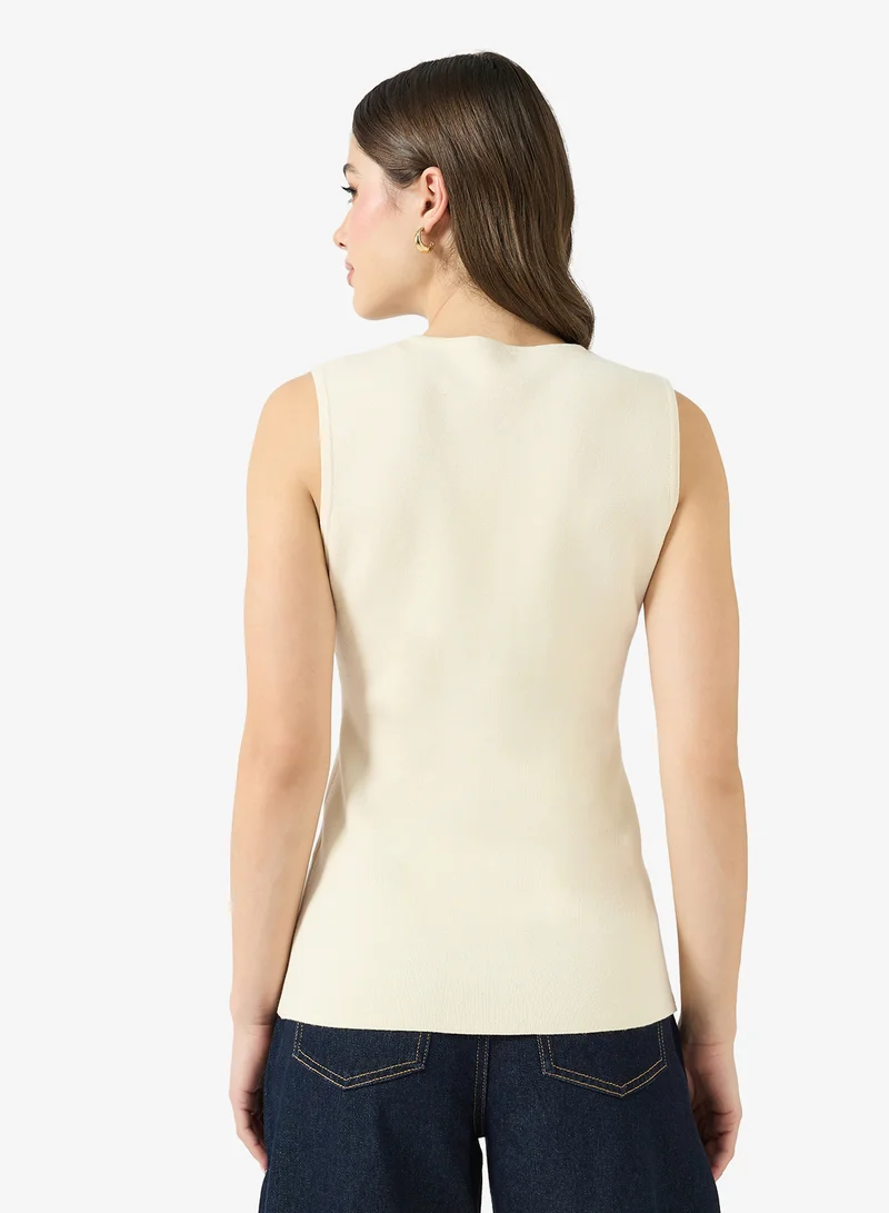 ONLY Onlevelin Sleeve Less Knitted Waistcoat