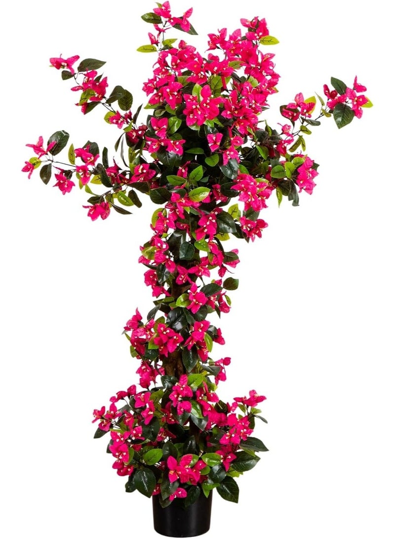 4ft. Artificial Spiral Bougainvillea Tree, UV Resistant, Indoor/Outdoor, Bougainvillea Flowers Artificial - Image 1