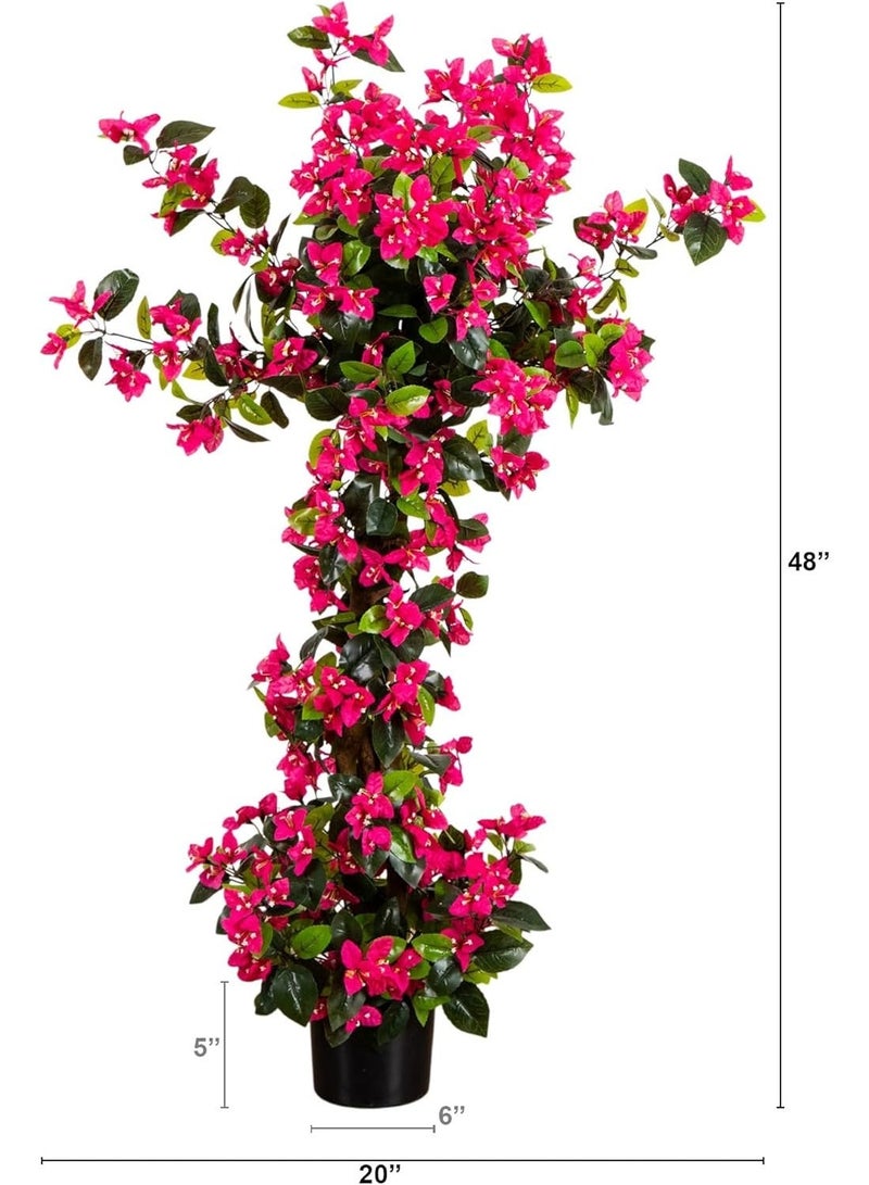 4ft. Artificial Spiral Bougainvillea Tree, UV Resistant, Indoor/Outdoor, Bougainvillea Flowers Artificial - Image 4