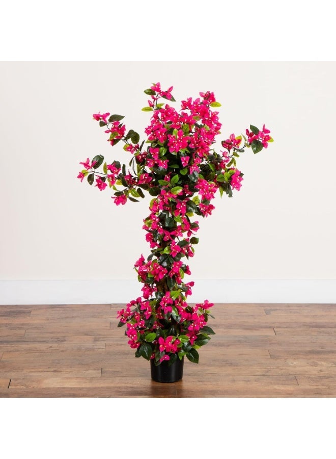 4ft. Artificial Spiral Bougainvillea Tree, UV Resistant, Indoor/Outdoor, Bougainvillea Flowers Artificial - Image 2