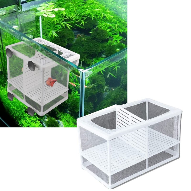 VAYINATO Boyu Aquarium Fish Breeding, Isolation, Hatchery Box For Fish Fry Net Box(Large Nb-3202A Double With Bottom Tray) - Image 1