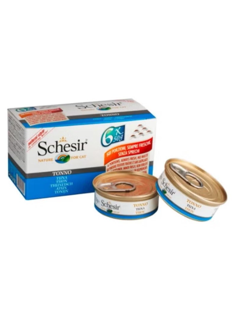 Schesir 6 Packs of NT Style Tuna in Multi-Color Cooking Water 6 x 50g - Image 1