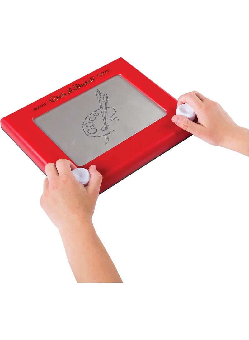 Etch A Sketch إيتش أ سكتش كلاسيك، لعبة رسم مع شاشة سحرية، للأعمار من 3 سنوات وما فوق (قد يختلف النمط) - Image 1