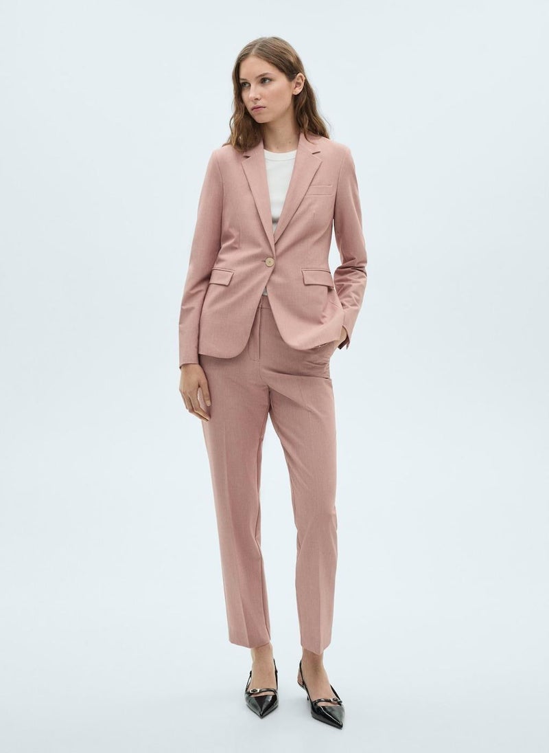 MANGO Tailored Fitted Suit Blazer  - Image 1