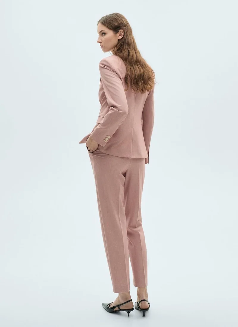 MANGO Tailored Fitted Suit Blazer