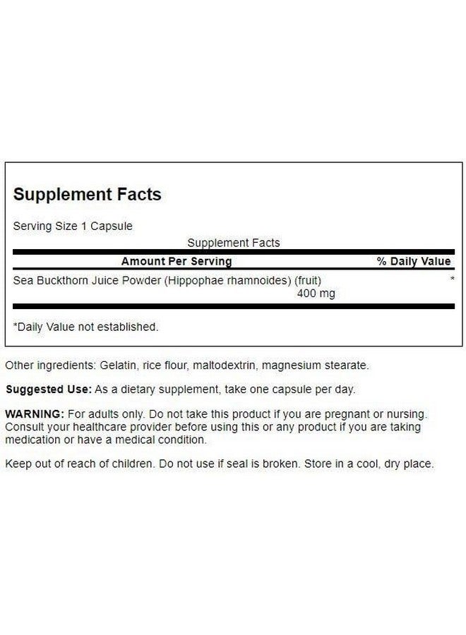 SWANSON سوانسون طيف كامل من زيت البحر النبق 400 ملليجرام 60 كبسولة - Image 2