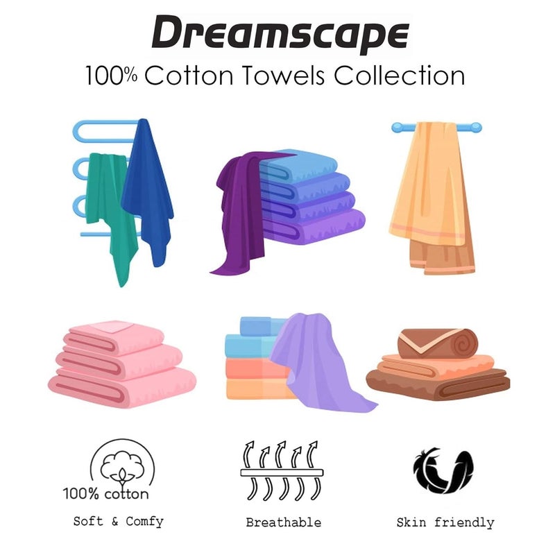 Dreamscape 100 Cotton Towel for Bath 450gsm Bath Towels for Men Set of 2 142x71 Cms - Image 3