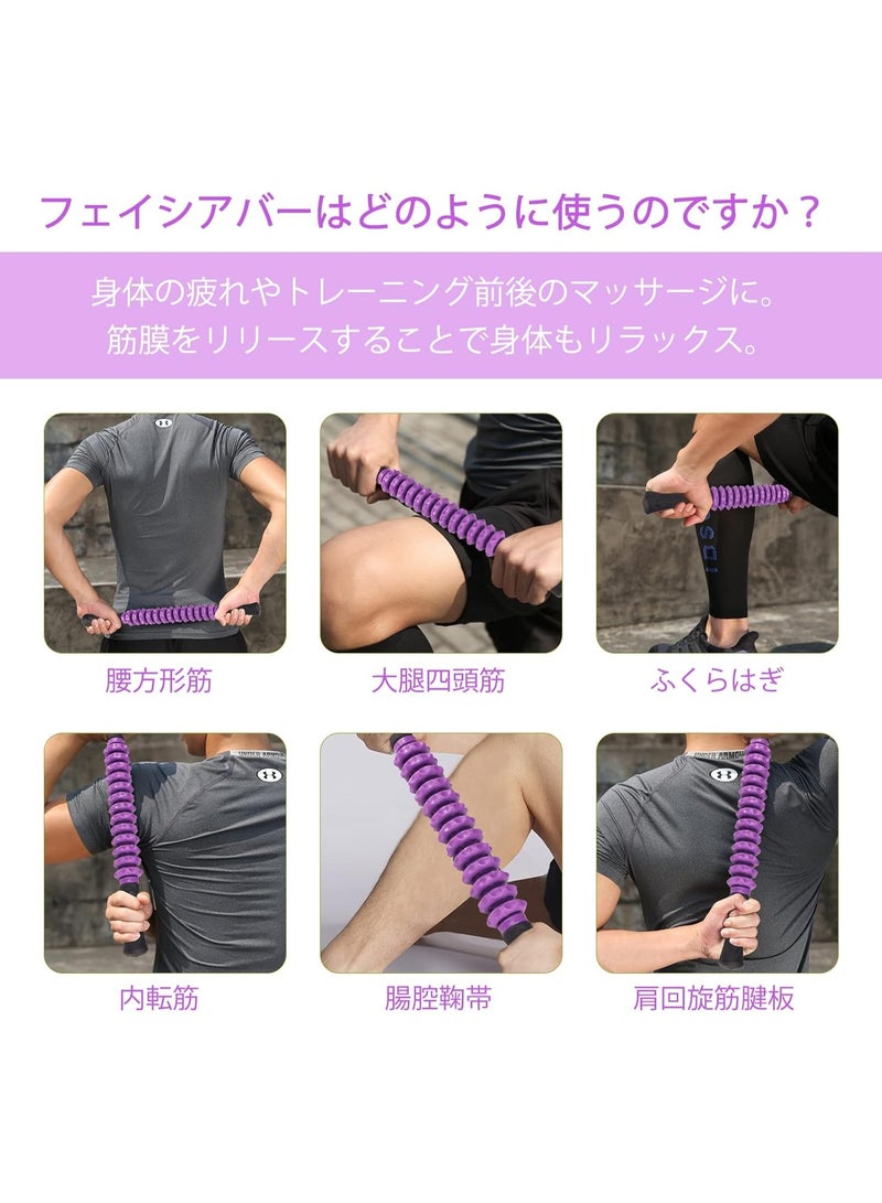 Muscle fascia massage stick for relieving muscle tension and post-exercise recovery (multi-colored) - Image 3