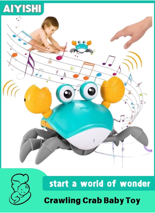AIYISHI Crawling Crab Baby Toy - Ultra Interactive Tummy Time Delight with Melodious Sounds and Dynamic Movement for Crawling Infants. Ideal Birthday Gifts and Entertaining Gadgets for Toddlers, Fun for Boys and Girls.  - Image 1