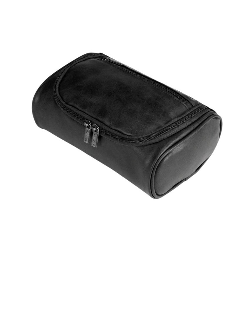 Captaintech Bag for Men, Premium Quality Durable and Stylish Travel Organizer, Waterproof Leather Dopp Kit for Men, Toiletries Accessories, for Travel, Grooming and Personal Care (Black)  - Image 1