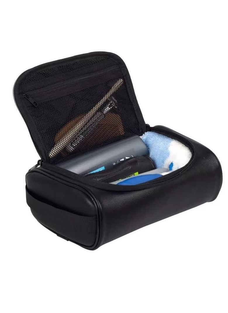 Captaintech Bag for Men, Premium Quality Durable and Stylish Travel Organizer, Waterproof Leather Dopp Kit for Men, Toiletries Accessories, for Travel, Grooming and Personal Care (Black)  - Image 4