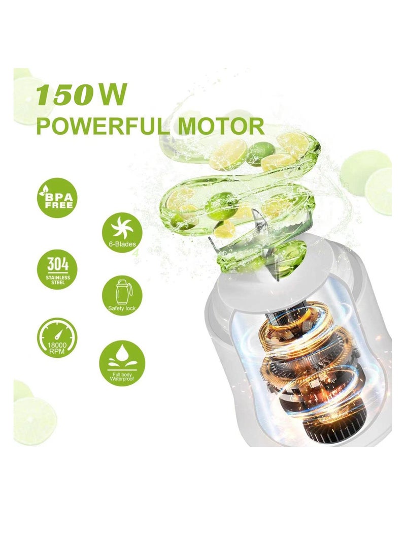 Generic - Portable Blender 600ML Electric Juicer Fruit Mixers 4000mAh USB Rechargeable Smoothie Mini Blender Personal Juicer - Image 1