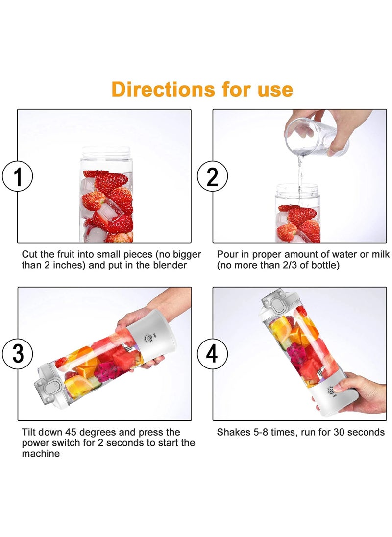 Generic - Portable Blender 600ML Electric Juicer Fruit Mixers 4000mAh USB Rechargeable Smoothie Mini Blender Personal Juicer - Image 1