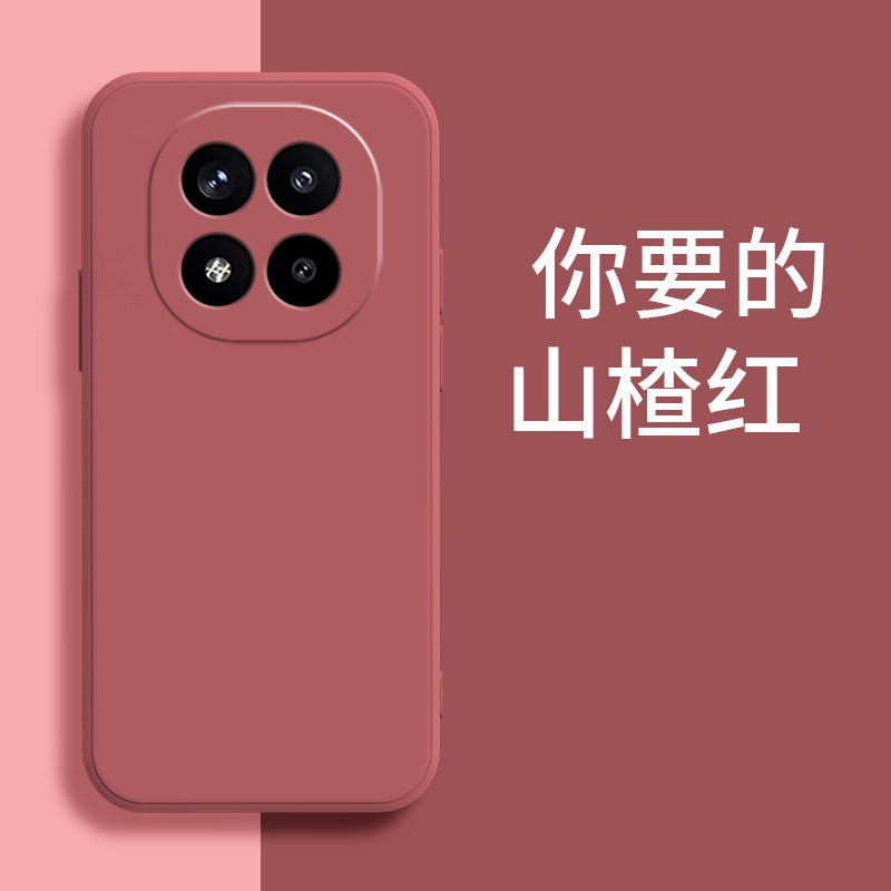 غطاء واقي، مقاوم باللون الأحمر للصدمات لـ Redmi Note 13 Pro، ملمس غير لامع، سيليكون، أحمر من السيليكون سهل الحمل للتخزين العملي لترتيب الأغراض - Image 1