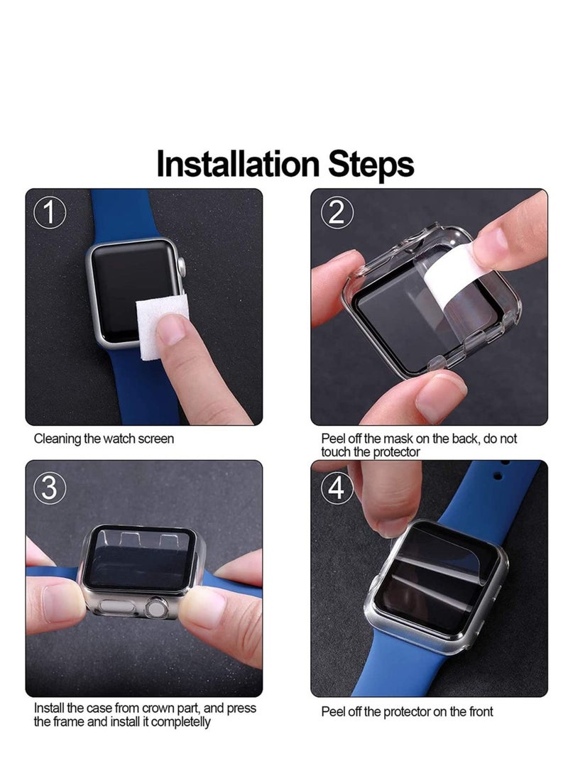 Hard Case for Apple Watch 40mm iWatch SE Series 6 5 4 with Screen Protector
