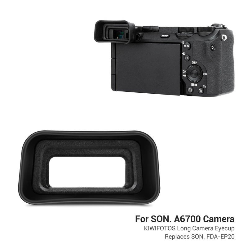 Kiorafoto A6700 Eyecup Eyepiece, Soft Silicon Extended Camera Eye Cup Viewfinder Special Designed for Sony A6700 Alpha APS-C Mirrorless Camera Replaces Sony FDA-EP20 (Not Affect The Use of A6700 Camera Screen) - Image 2