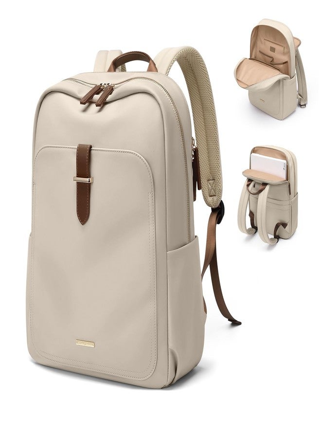GOLF QUALITY Laptop Backpack for Women,Casual Work Business Backpacks Purse Carry on Travel Backpack, A-apricot, 14 Inch - Image 1