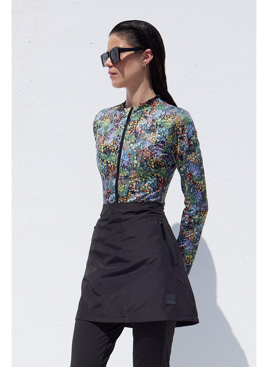 Manuka - Belted Technical Swimsuit Skirt Black - Image 1