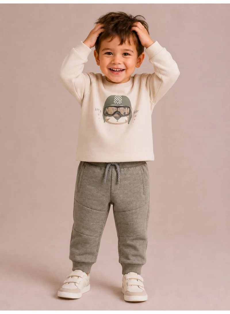 Dirkje Boys Graphic Sweatshirt with & Jogger Set