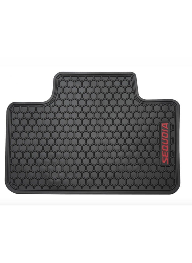 Dhell Rubber Floor Mat for Toyota Sequoia 2009+ Black 3Pcs - Image 1