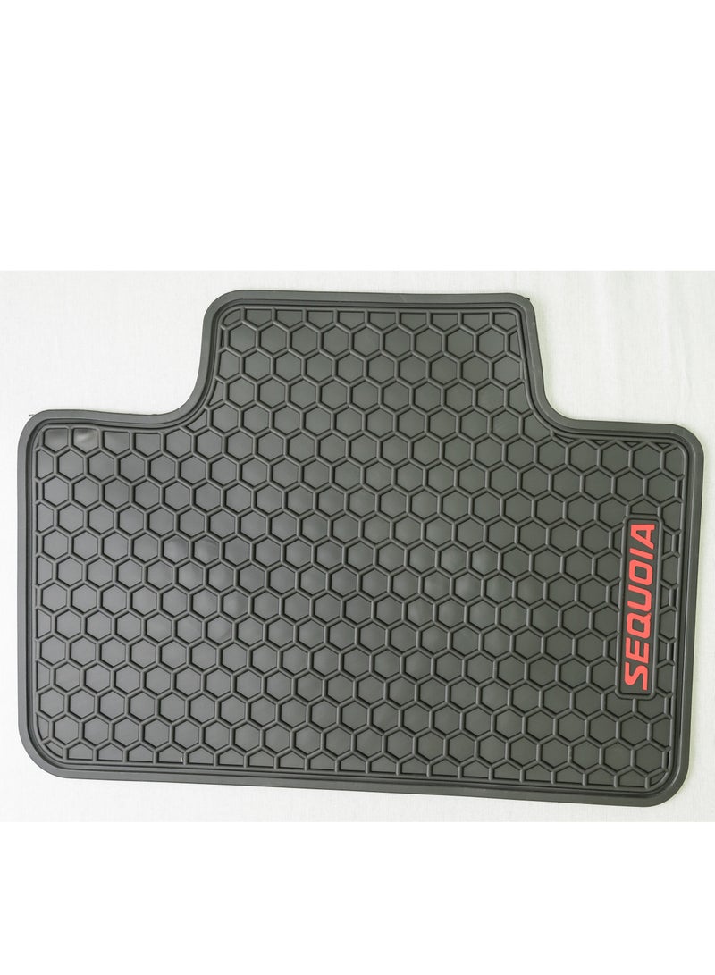 Dhell Rubber Floor Mat for Toyota Sequoia 2009+ Black 3Pcs - Image 3