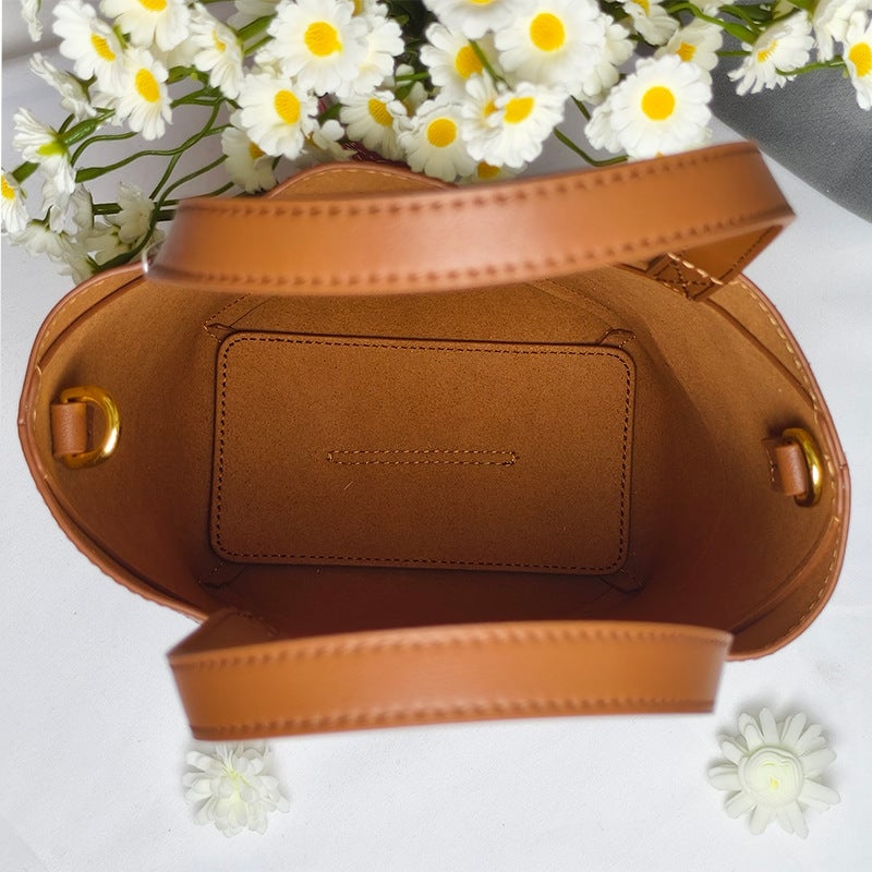 Sale New Deformed Folding Bucket Bag Geometric Tote Bag Shoulder Bag Large Capacity Simple Crossbody Bag - Image 5