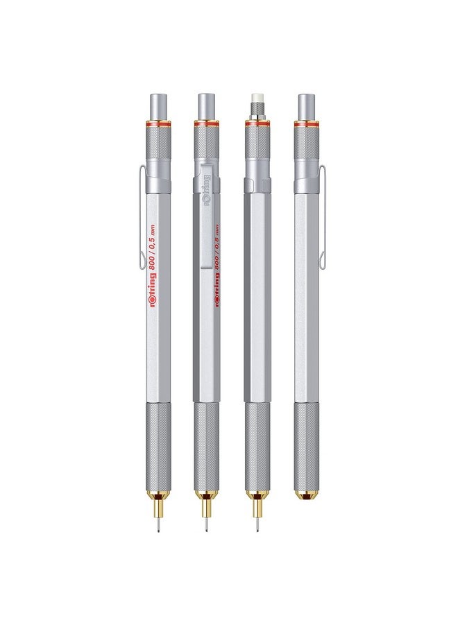 Rotring 800 Mechanical Pencil 0.5 Mm Silver Metal Barrel  - Image 4