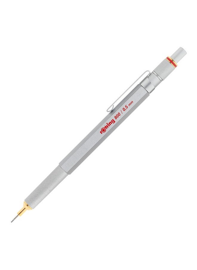 Rotring 800 Mechanical Pencil 0.5 Mm Silver Metal Barrel  - Image 2
