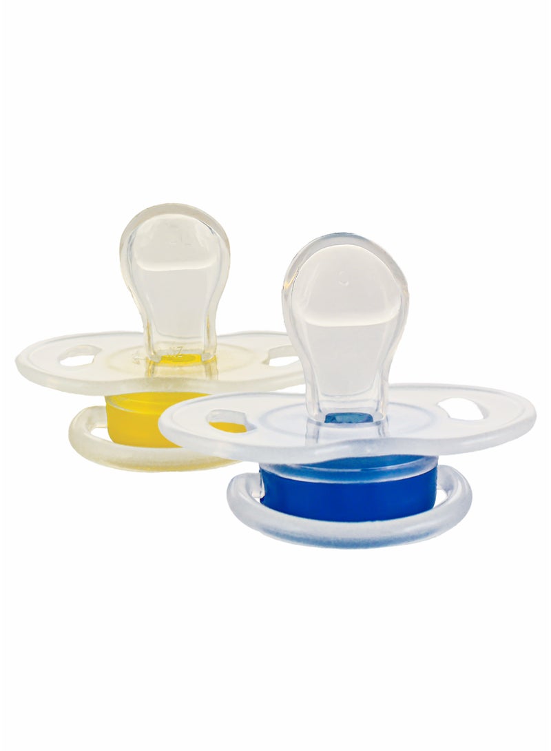 BABE - Baby Silicone Soothers, Pacifiers, 0-3 Months, BPA Free, Pack of 2 - Image 1