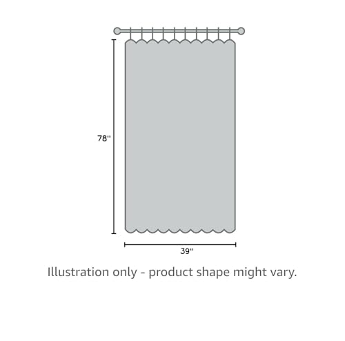 Gxi Doorway Curtain Blackout 78 Inches Length Rod Pocket Drapes Room Darkening Thermal Insulated Energy Efficient Window Treatment for Bay Window 1 Panel W39 x L78 Inch - Image 5
