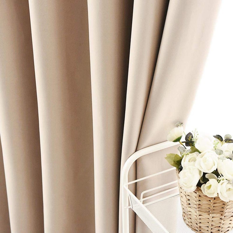 Gxi Doorway Curtain Blackout 78 Inches Length Rod Pocket Drapes Room Darkening Thermal Insulated Energy Efficient Window Treatment for Bay Window 1 Panel W39 x L78 Inch - Image 3