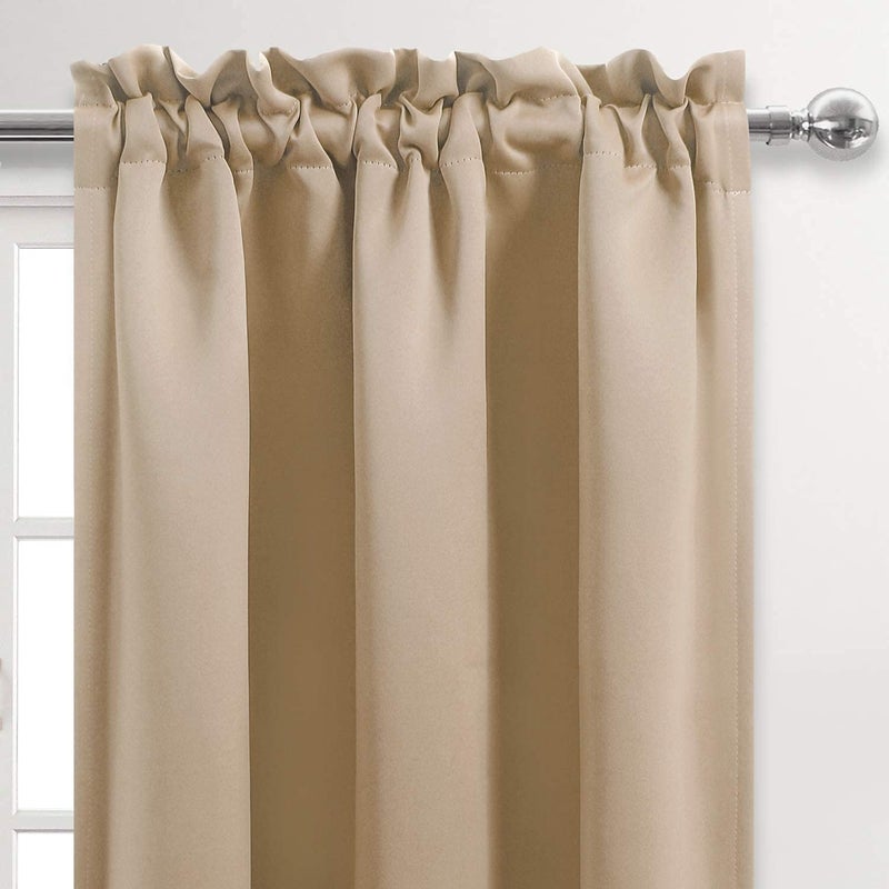 Gxi Doorway Curtain Blackout 78 Inches Length Rod Pocket Drapes Room Darkening Thermal Insulated Energy Efficient Window Treatment for Bay Window 1 Panel W39 x L78 Inch - Image 2