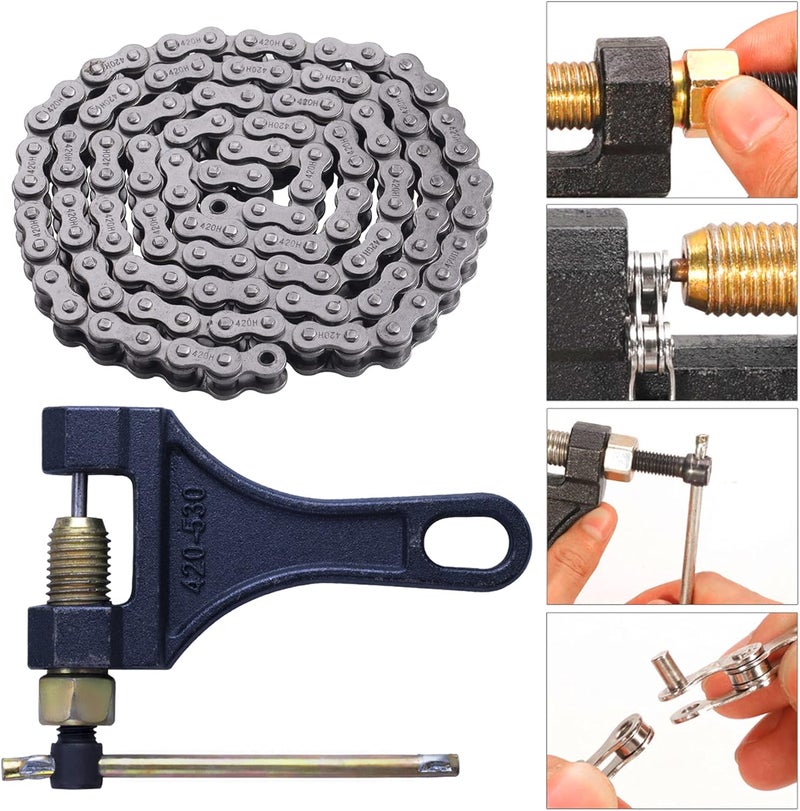 MRELC 420H Heavy Duty Motorcycle Chain with Breaker - Image 4