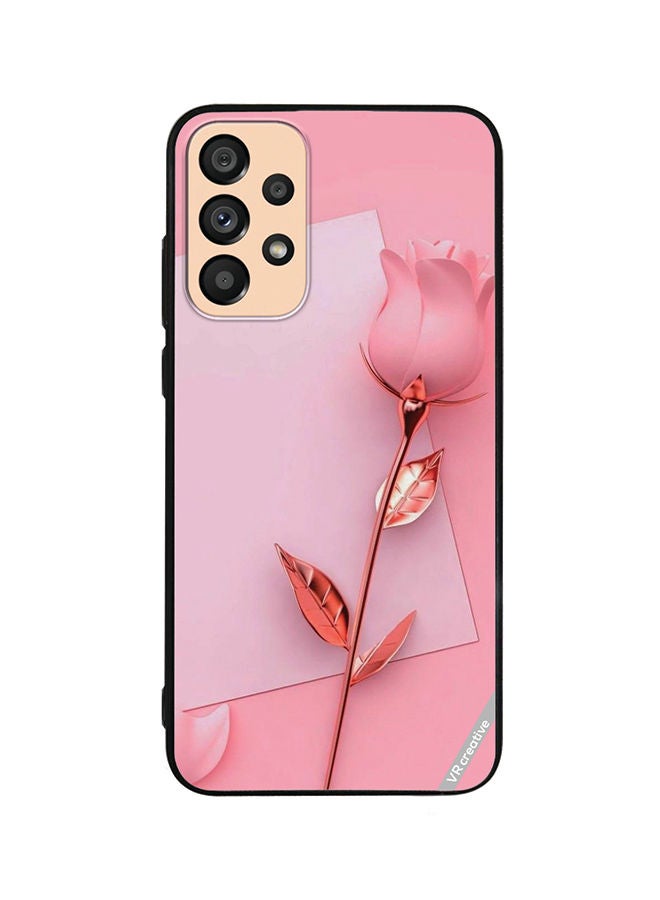 VR CREATIVE Protective Case Cover For Samsung Galaxy A33 5G Pink Rose Design Multicolour - Image 1