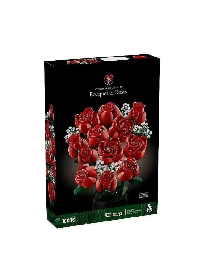 Botanicals Bouquet of Roses Building Set (822) Pieces