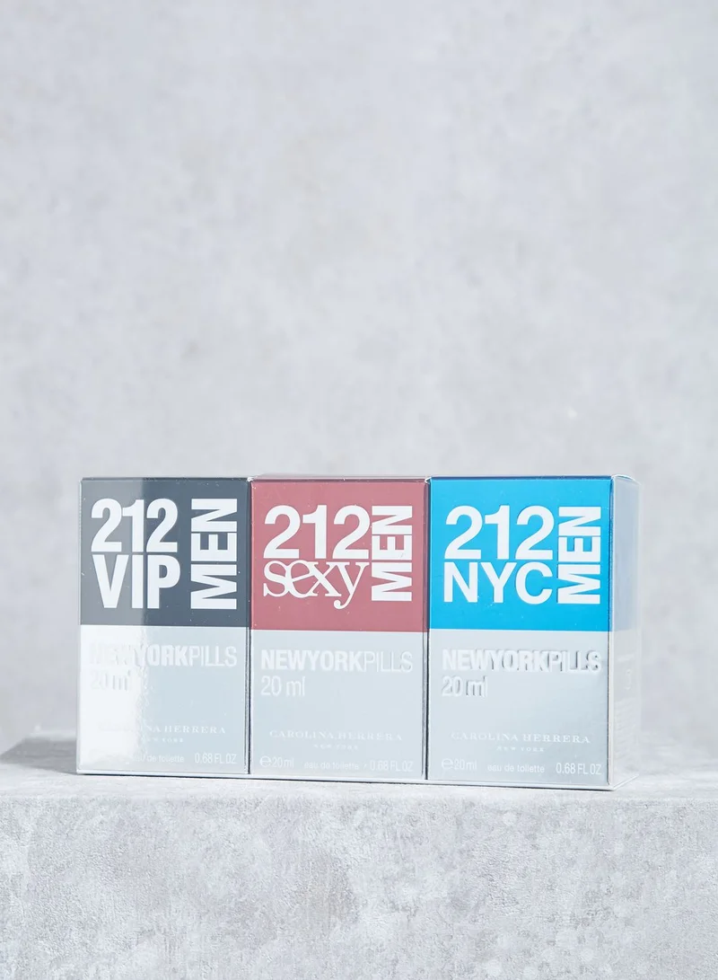 CAROLINA HERRERA Set Of Nyc Men Pills 3X20Ml Edt