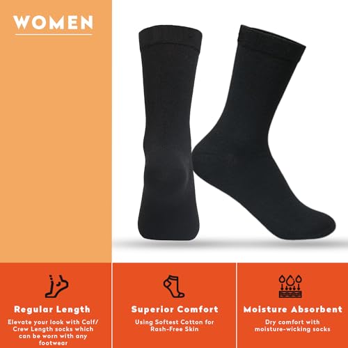 Supersox Regular Formal/Office Wear Socks for Women, Made With Breathable, Anti Odour & Moisture Absorbent Combed Cotton (Pack Of 3) - Image 4