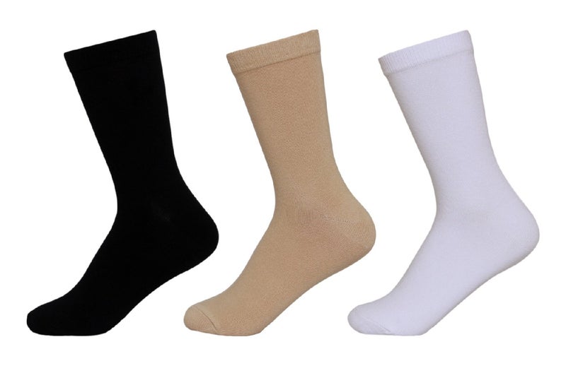 Supersox Regular Formal/Office Wear Socks for Women, Made With Breathable, Anti Odour & Moisture Absorbent Combed Cotton (Pack Of 3) - Image 1
