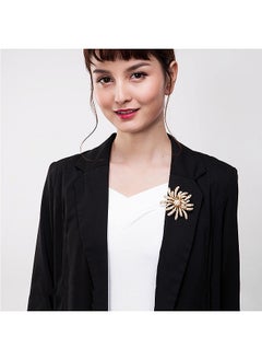 Depend Coral Flower Brooch, Rhinestone Coral Flower Pearl Brooch, Vintage Elegant Unique Pearl Brooch, Versatile Clothing Accessories For Women  - Image 2
