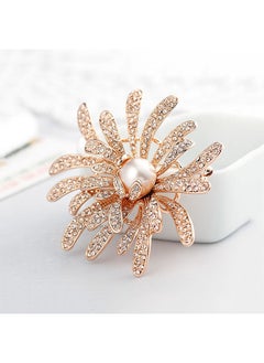 Depend Coral Flower Brooch, Rhinestone Coral Flower Pearl Brooch, Vintage Elegant Unique Pearl Brooch, Versatile Clothing Accessories For Women  - Image 5