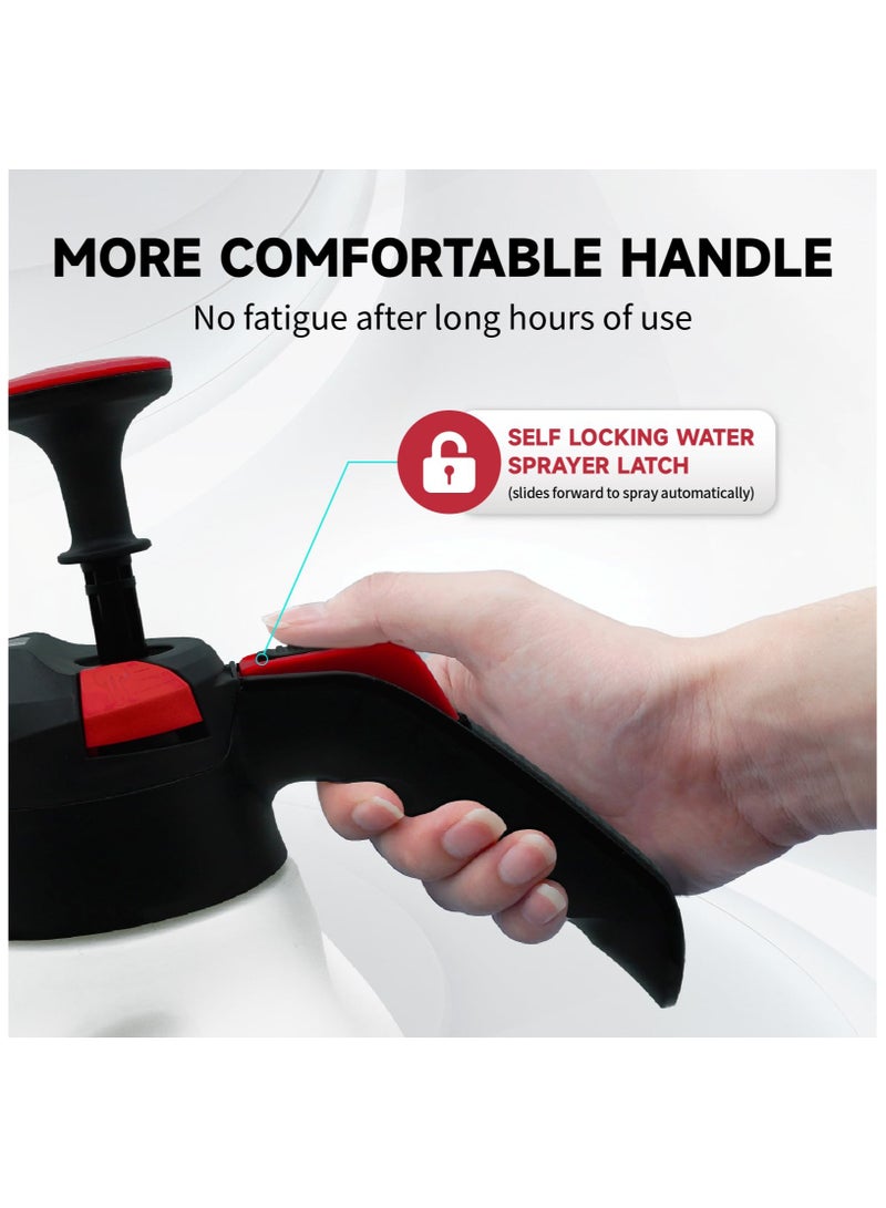 SYOSI 2L Car Wash Pump Foaming Sprayer, Portable Single Hand Pressure Foam Sprayer, 0.5 Gallon Hand Pump Foam Sprayer, Acid&Alka Resistant Sprayer Bottle for Home Cleaning, Car Detailing, Garden Watering  - Image 4