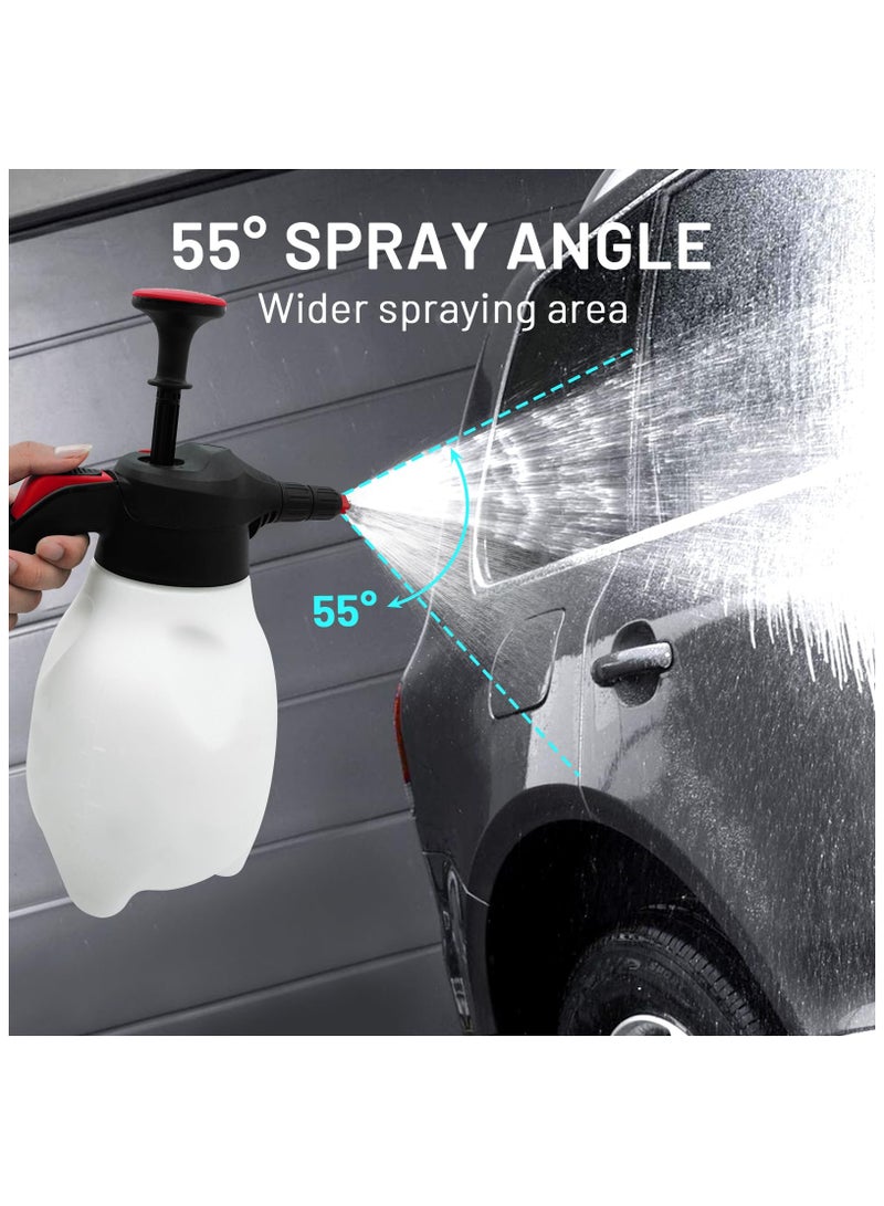 SYOSI 2L Car Wash Pump Foaming Sprayer, Portable Single Hand Pressure Foam Sprayer, 0.5 Gallon Hand Pump Foam Sprayer, Acid&Alka Resistant Sprayer Bottle for Home Cleaning, Car Detailing, Garden Watering  - Image 5