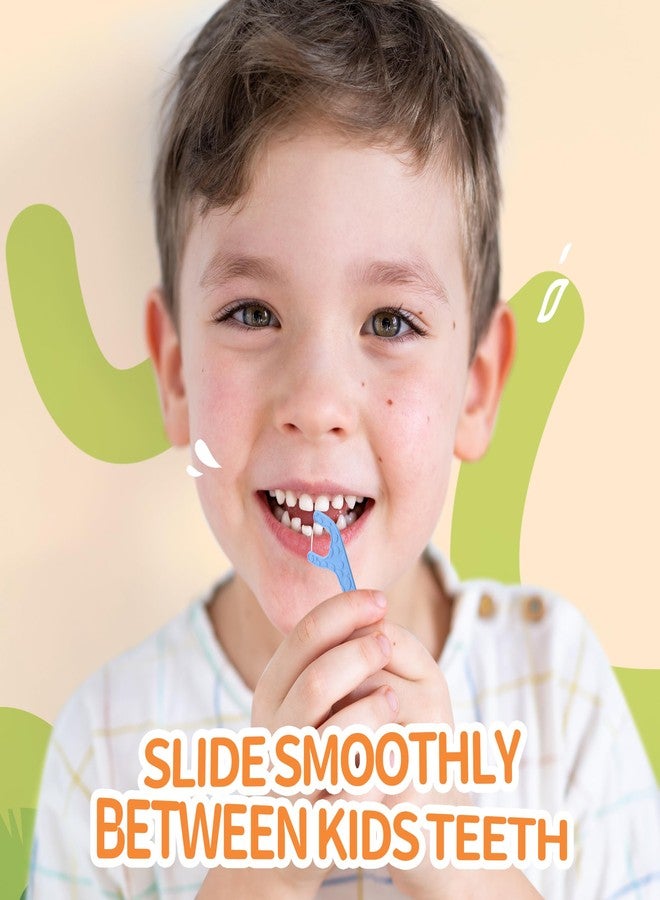 Lakeyface 200 Count Biodegradable Kids Flossers, Eco-Friendly Plant-Based Floss Picks, No Fluoride BPA Free Cute Giraffe Dental Picks, No Plastics, Vegan Natural Floss, Mild Mint - Image 3