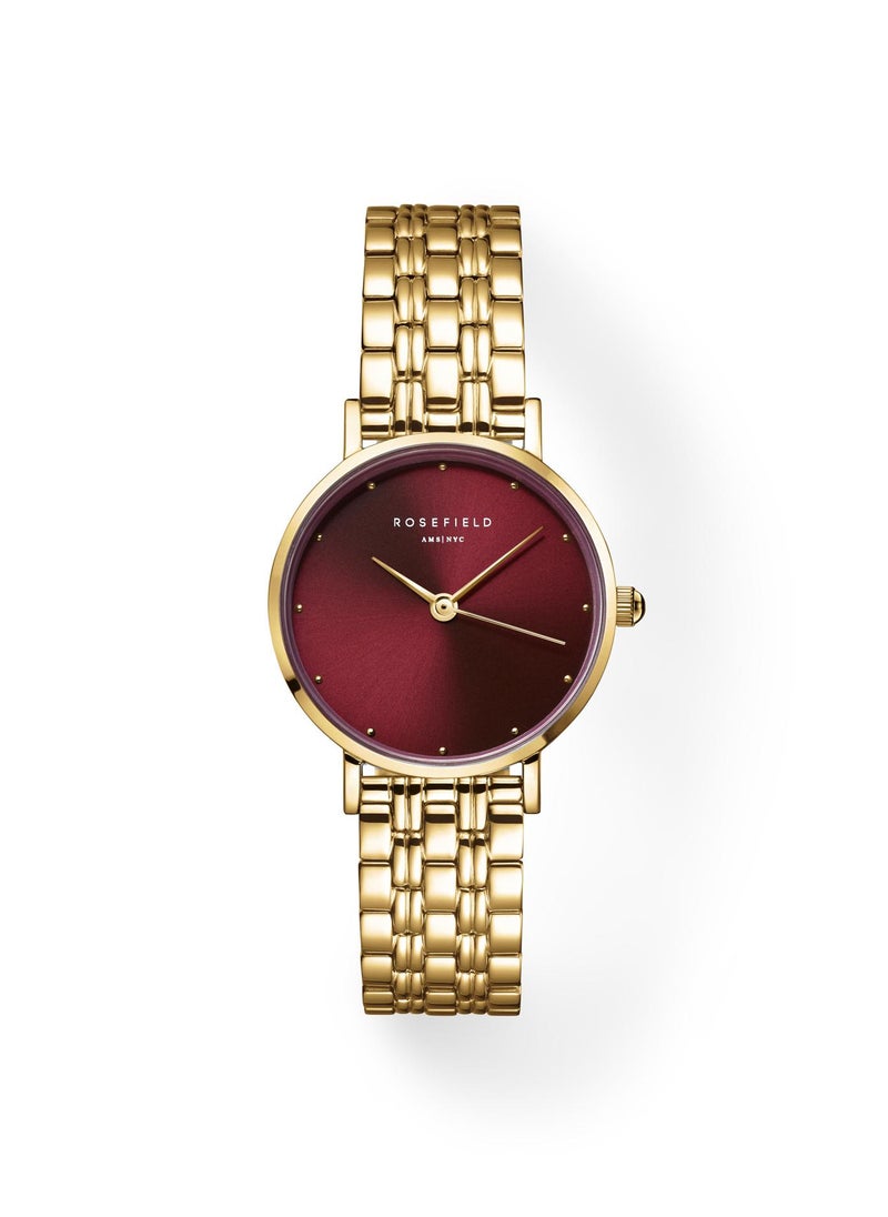 RoseField Rosefield Small Edit Burgundy Gold Women Watch - SEGSG-SE01  - Image 1