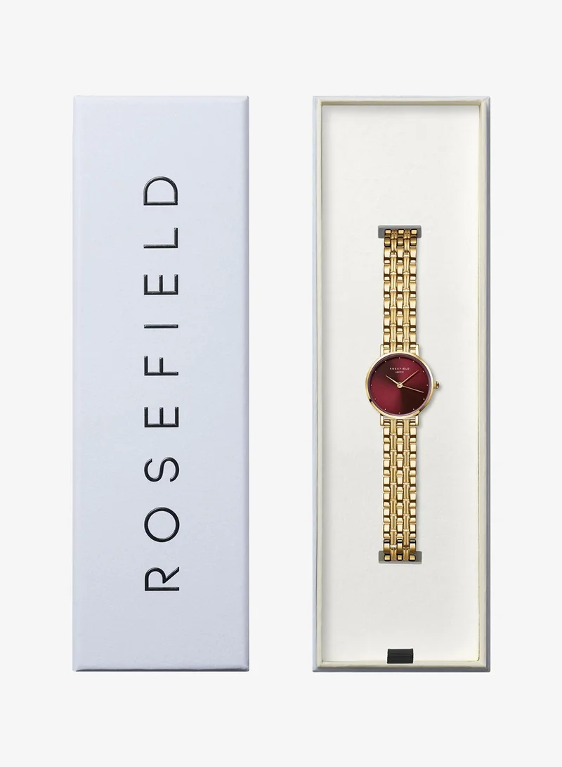 Rosefield  Rosefield Small Edit Burgundy Gold Women Watch - SEGSG-SE01 for Women | Best Price UAE