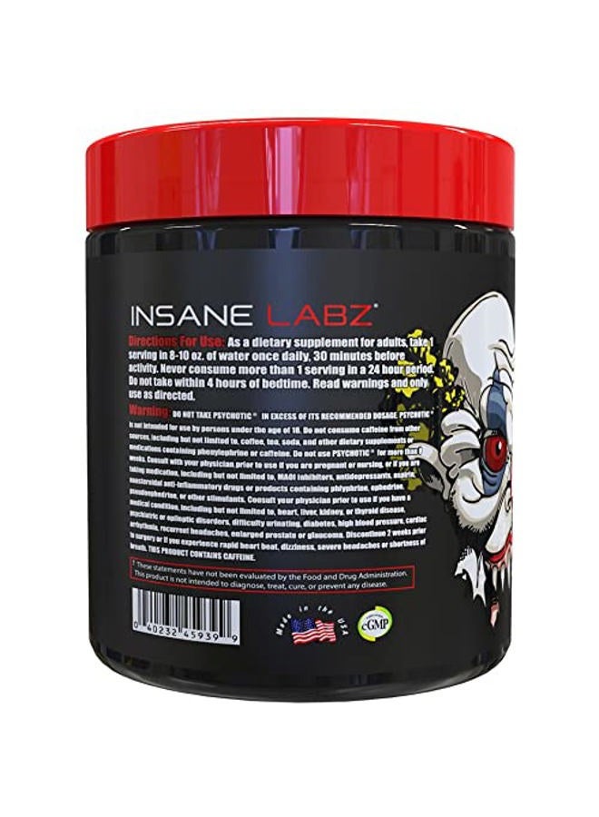 Insane labz سايكوتيك، مسحوق ما قبل التمرين المنبه العالي، طاقة دائمة للغاية، تركيز وقدرة تحمل مع بيتا ألانين، كرياتين مونوهيدرات DMAE، 35 حصة (برتقال هاواي) - Image 2
