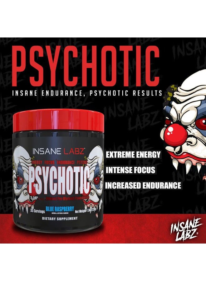 Insane labz سايكوتيك، مسحوق ما قبل التمرين المنبه العالي، طاقة دائمة للغاية، تركيز وقدرة تحمل مع بيتا ألانين، كرياتين مونوهيدرات DMAE، 35 حصة (برتقال هاواي) - Image 4